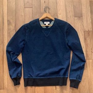Cotton indigo sweatshirt